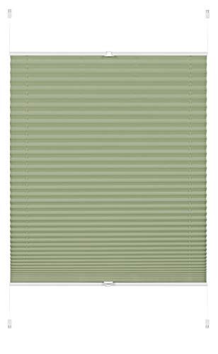 Gardinia Easyfix Plissettata Greta, Tenda avvolgibile Opaca, Parti di Montaggio Incluse, Poliestere, Verde Menta, 90 x 130 cm