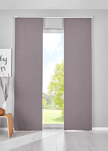 Gardinenbox 202020680-2 Tenda termica a pannello, con binario di scorrimento, 225 x 60 cm, colore: Grigio scuro