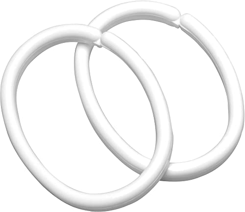 sealskin Clips Rings Confezione da 12 Anelli, Polipropilene, Bianco, 4.7 x 6.2 x 0.7 cm