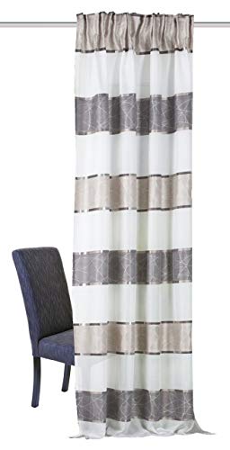 Home Fashion Sciarpa finita in tessuto, pietra, 175 x 140 cm