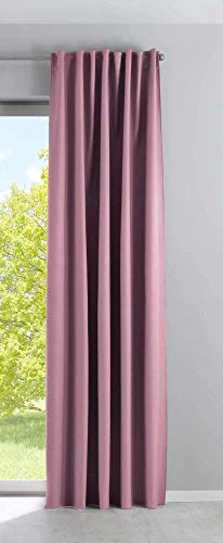 Gardinenbox Tenda oscurante Palermo Dark, opaca e oscurante, con passanti nascosti, 100002652ama, 100% poliestere, rosa, altezza x larghezza 250 x 140 cm