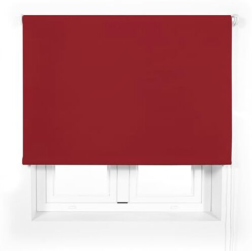 ECOMMERC3 Tenda avvolgibile traslucida su misura premium, dimensioni 155 x 165 Tenda avvolgibile con tubo da 38 mm e dimensioni del tessuto 152 x 160 Tenda a rullo rosso scuro