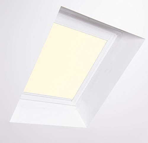 Bloc Blinds lucernari Rooflite, Telaio in Alluminio Bianco, Crema, S6A