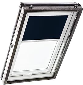 Roto Tenda oscurante originale ZRV quasi completa oscuramento binario di guida bianco per lucernari  serie Designo R4/R7 e Classic 43/73 con dimensioni 054/098   05/09 colore blu notte