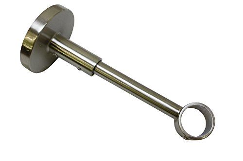 Gardinia Supporto Chiuso per Asta, Metallo, Finitura Acciaio Inossidabile, 12x12x0.1 cm