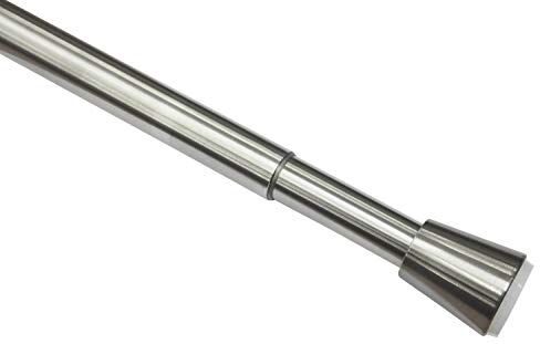 Gardinia Bastone per tenda estensibile, Fissaggio senza trapano né viti, Acciaio inox, Diametro 23/26 cm, Lunghezza 65-100 cm