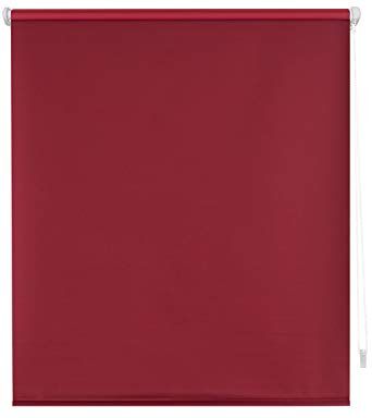 Blindecor Zeus Tenda a rullo oscurante Easyfix Rosso bordeaux, 52 x 180 cm (Larghezza x Altezza)   Dimensioni del tessuto 49 x 175 cm. Tende termiche oscuranti senza attrezzi