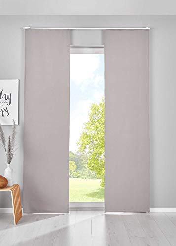 Gardinenbox Newyork 2020680-2 Set di 2 tende oscuranti a pannello, 245 x 60 cm, colore: grigio