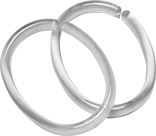 sealskin Clips Rings Confezione da 12 Anelli, Polipropilene, Trasparente, 4.7 x 6.2 x 0.7 cm