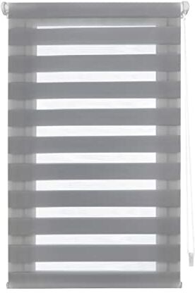 Blindecor Sensa attrezzi   Tenda a rullo a doppio strato senza perforazione   Colore Argento grigio 30 x 130 cm (Larghezza x Altezza)   Dimensioni del tessuto 27 x 125 cm