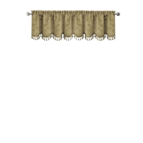 Elrene Home Fashions Mia Mantovana oscurante in tessuto jacquard, 132 x 48 cm, colore: oro