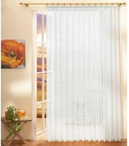 Gardinenbox , Tenda in Voile arricciata, 100% Poliestere, Bianco (Weiß), 250 x 300 cm