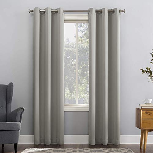 Sun Easton Tenda oscurante a risparmio energetico, con occhielli, 101,6 x 274,3 cm, grigio argento