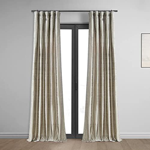 HPD Half Price Drapes Tenda in seta Dupioni strutturata, 1 pannello, 50 x 96 cm, cachemire