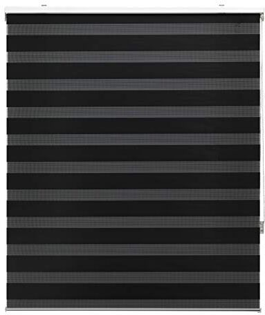 Blindecor Tende avvolgibili su misura notte e giorno Colore nero, Tenda da 80 x 180 cm (larghezza x altezza). Dimensioni del tessuto 77 x 175 cm. Tende notte e giorno