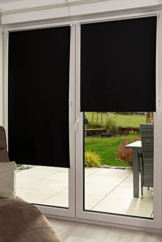 Khome K-home Tenda avvolgibile oscurante Klemmfix, nero, 115 x 150 cm (larghezza x lunghezza)