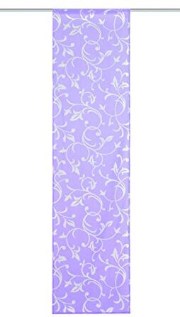 Home Fashion 86860-126, Pannello Scorrevole, 245 x 60 cm, con Decorazione, Viola