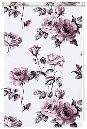 Gardinia Wohnidee Tenda a Rullo, Poliestere, Rosa Bianco/Rosa, 60 x 150 cm