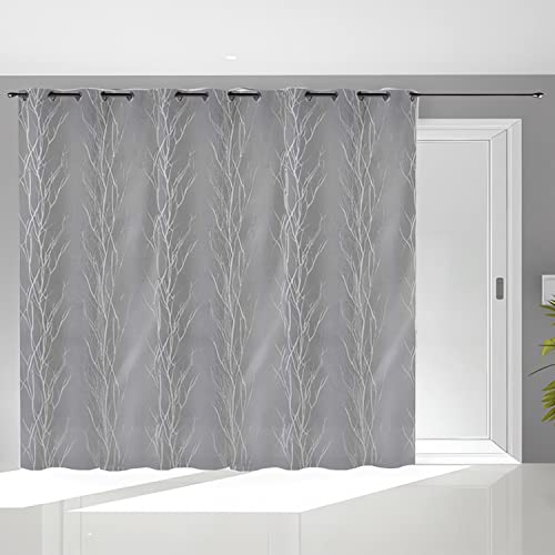 Soleil d'ocre Liane Tenda con occhielli per vetrata, 280 x 250 cm, grigio