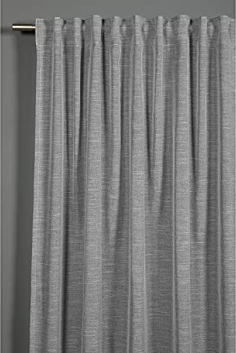 Gardinia Tenda con Occhielli Nascosti e Nastro Integrato, Struttura Unita, Traslucido e Opaco, Grigio Chiaro, 140 x 245 cm