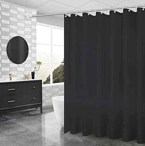 mumbi Tenda da doccia, 180 x 200 cm, colore nero, 180 x 200 cm