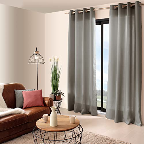 Enjoy Home 2015 grc140240 Tenda in 8 Occhielli 140 x 240 cm, Poliestere, Grigio Chiaro, 240 x 140 cm