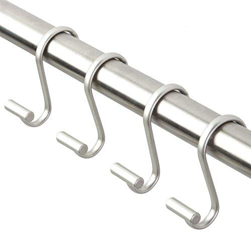 InterDesign iDesign T-Bar Ganci Doccia, Set di 12, Metallo, Argento, 29.25x15.25x3.25 cm