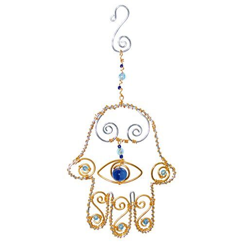 La Room Laroom  – Ciondolo Hamsa 24 cm, Colore: Oro in, Argento