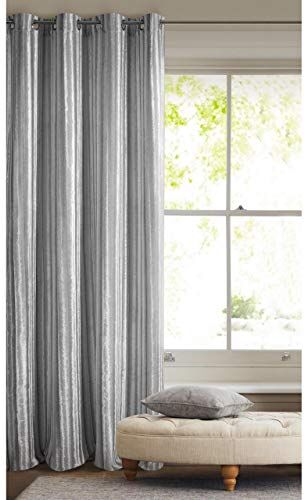 Eurofirany Tenda in poliestere, argento, grigio, 140 x 250 cm