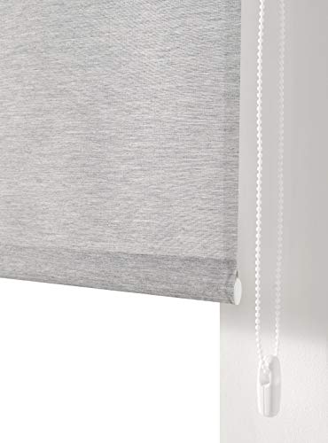 Estoralis Bran Tenda a Rullo Jacquard, Tessuto, Grigio Chiaro, 110 x 175 cm