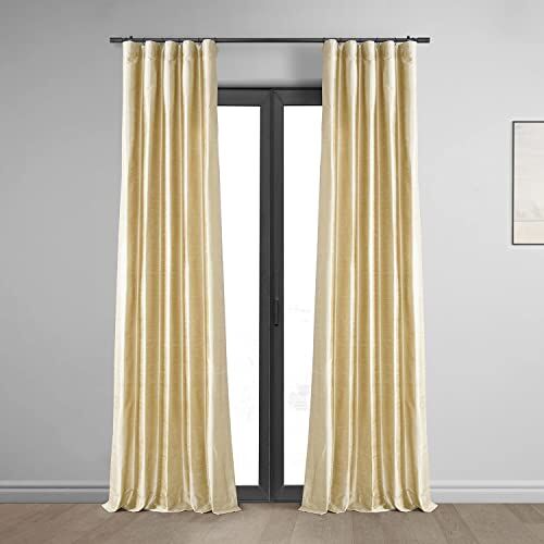 HPD Half Price Drapes Tenda in seta Dupioni testurizzata (1 pannello), 127 x 274 cm, colore: Biscotti