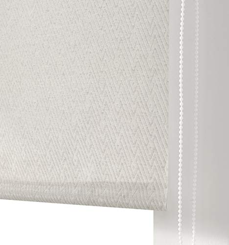 Estoralis MELISANDRE Tenda a Rullo Jacquard, Tessuto, Grigio, 130 x 250 cm