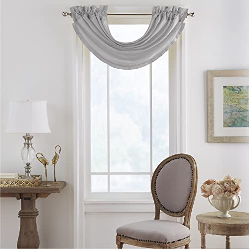 Elrene Home Fashions 026865721874 oscurante. & Energy Efficient foderato tasca da finestra tenda plissettata Regal solido pannello, Gray, 52" x 36