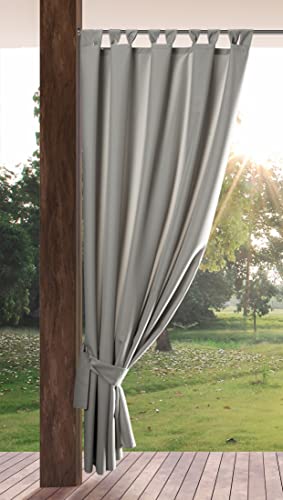 Eurofirany GARDEN Tenda de Esterni con Passanti 1 Pezzo. Tende impermeabili per Terazze, Tenda per Gazebo Pergolata Patio Balcone, Protezione Solare e Privacy, 155x200 cm, Grigio Chiaro