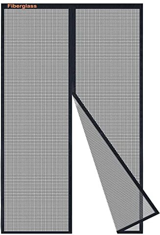 Risareyi Zanzariera Magnetica Finestra in Vetroresina Rete Super Resistente Nero, 90x150cm Traspirante Zanzariere Magnetiche per Porte Finestre Anti Zanzare, si Chiude da Sola, Facile da Montare