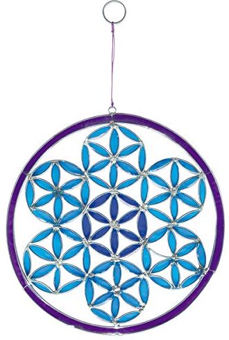 La Room Laroom  – Ciondolo Mandala Fiore, 29 cm, Colore: Blu, Viola