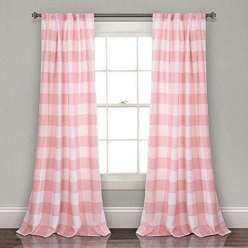 Lush Decor Tenda per finestra, poliestere, rosa, 213 x 132 cm