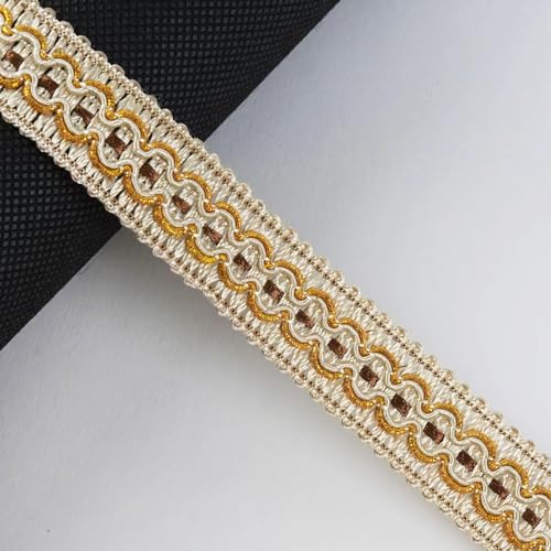 Whakano Nastro in pizzo, larghezza 11 m, 2 cm, pizzo per tenda, Gimp Braid Trim, nastro decorativo in pizzo, fatto a mano, per matrimoni, feste, vestiti, decorazione per la casa, accessori fai da te, colore