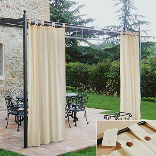 Morbidissimi – Tenda Gazebo da Esterno Idrorepellente e Resistente, Colore Panna, Misure 140x270 cm, Dotata di Passanti e Chiusura con Bottone, 100% Made in Italy