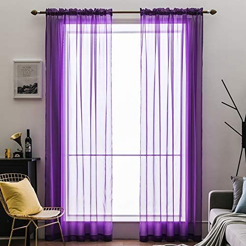 MIULEE Tende Trasparenti Con Passanti Morbidi Finestre per Salotto Eleganti Soggiorno per Camera da Letto e Tende Cameretta Bambini 2 Pannelli 140x280cm Cammello