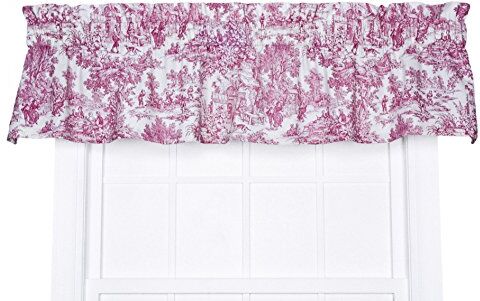 Ellis Curtain Victoria Park Toile Tenda da Finestra su Misura, Colore: Rosso