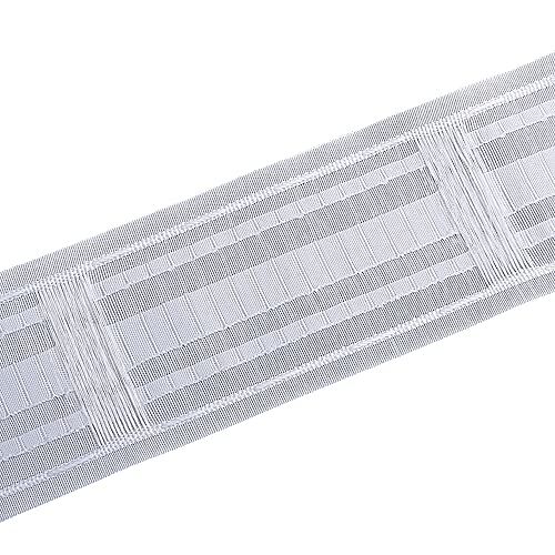 WANYIG Nastro per tende da cucire, 85 mm, universale, nastro arricciato, universale, per tende, con passanti (10 m)