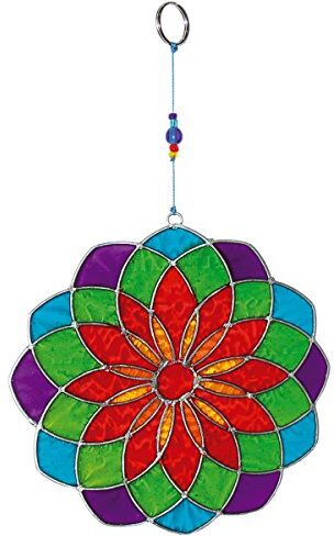 La Room Laroom  – Ciondolo Mandala 25 cm, Colore: Rosso, Verde, Blue