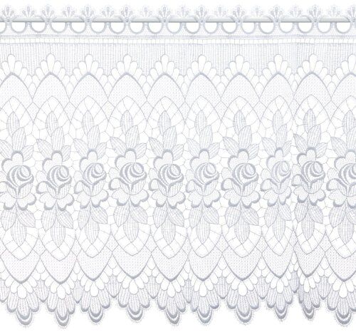 Plauener Spitze by Modespitze 68161_60, Tendine in Pizzo, 100% Poliestere, Bianco, Larghezza: 176 cm