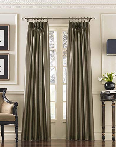 Curtainworks Tenda a Pannello Plissettata in Finta Seta, 76,2 x 335,3 cm, Bronzo,