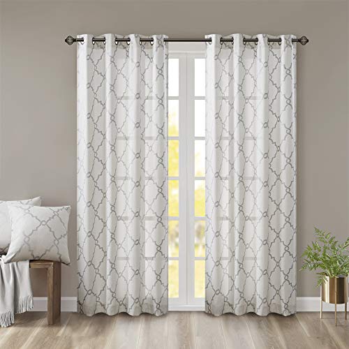 Madison Park Saratoga Window Tenda, 127 x 160 cm, Colore: Argento