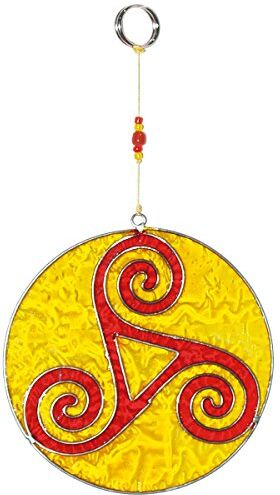 La Room Laroom  – Ciondolo Spirale 23 cm, Colore: Giallo, Rosso