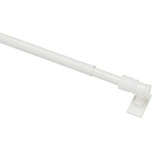 GARDINIA - Bastone per tende da bistrot estensibile - Metallo/Plastica, Bianco GARDINIA - Bastone per tende da bistrot estensibile - Metallo/Plastica, Bianco