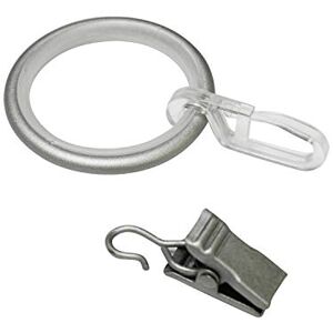 Gardinia Anello per Tenda per bastoni per Tenda, incl. Inserti scorrevoli, Ganci Pieghevoli e Ganci a Clip, Linea Kira Gardinia Anello per Tenda per bastoni per Tenda, incl. Inserti scorrevoli, Ganci Pieghevoli e Ganci a Clip, Linea Kira
