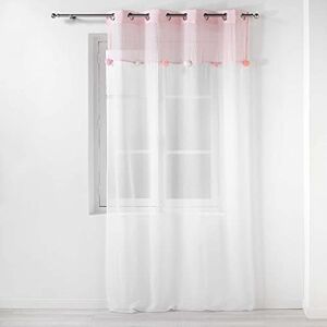 Douceur d'Intérieur DOUCEUR D'INTERIEUR Tenda con occhielli, 140 x 240 cm, colore rosa Douceur d'Intérieur DOUCEUR D'INTERIEUR Tenda con occhielli, 140 x 240 cm, colore rosa